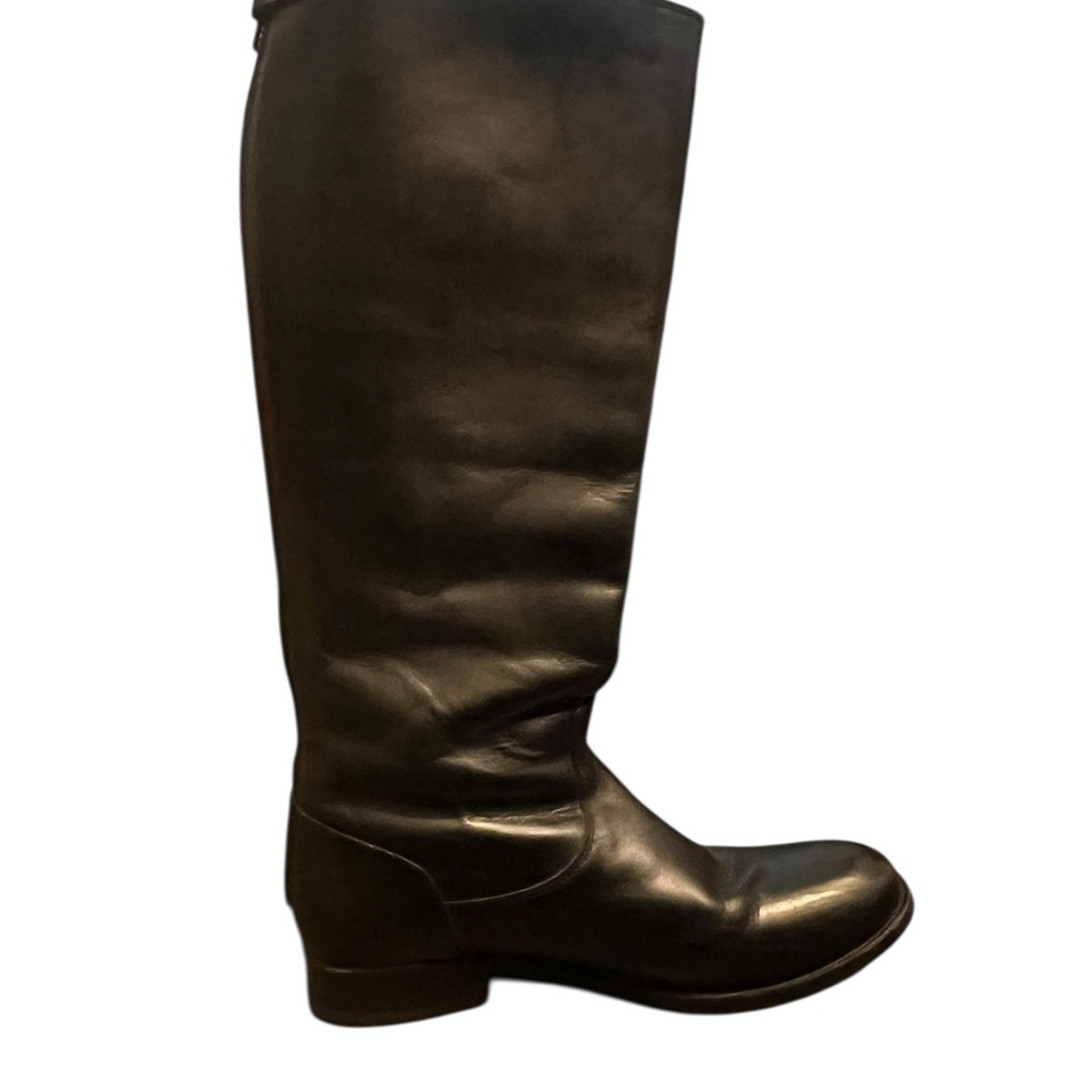 Frye Black Leather Knee-High Boots